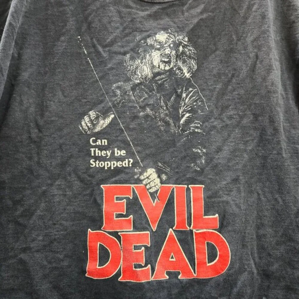 VINTAGE Evil Dead‎ Men Shirt 2XL Black Can They Be Stopped Horror Y2K READ